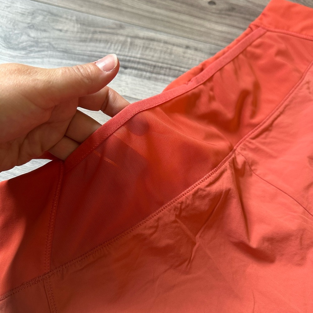 Oiselle Roga Vibrant Orange Athletic Running Shorts Lightweight Pockets Size 14 - Picture 7 of 9